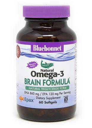 Омега-3 Формула для Мозга, Bluebonnet Nutrition, Omega-3 Brain...