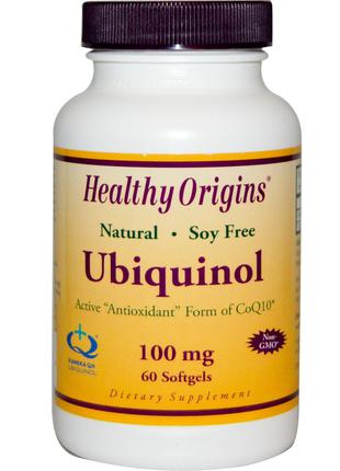 Убихинол, Ubiquinol, Healthy Origins, 100 мг, 30 желатиновых к...