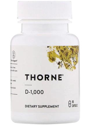 Витамин D3, 1000МЕ, Thorne Research, 90 капсул