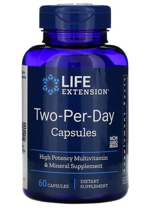 Мультивитамины Дважды в День, Two-Per-Day, Life Extension, 60 ...