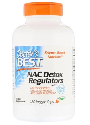 N-Ацетилцистеин, NAC Detox Regulators, Doctor's Best, 180 геле...