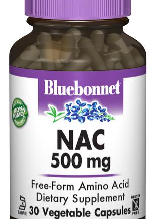 NAC (N-Ацетил-L-Цистеин) 500мг, Bluebonnet Nutrition, 30 гелев...