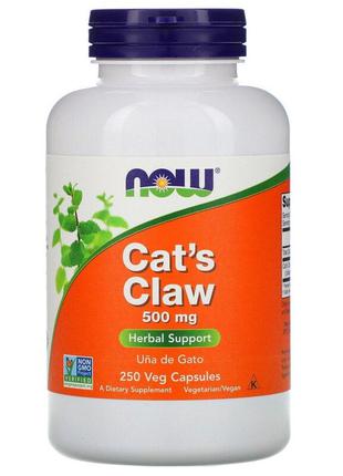 Кошачий коготь, 500 мг, Cat's Claw, Now Foods, 250 вегетарианс...