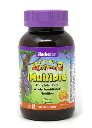 Мультивитамины для Детей, Вкус Апельсина, Rainforest Animalz, ...