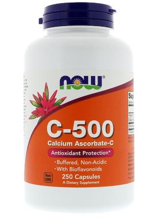 Аскорбат кальция C-500, Calcium Ascorbate Capsules, Now Foods,...