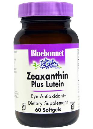 Зеаксантин плюс лютеин, Bluebonnet Nutrition, 60 мягких желати...