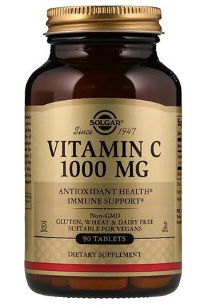 Витамин С, Vitamin C, Solgar, 1000 мг, 90 таблеток