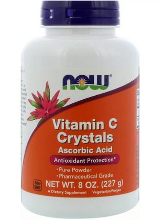Витамин С, Кристалы, Vitamin C Crystals, Now Foods, 8 oz (227 гр)
