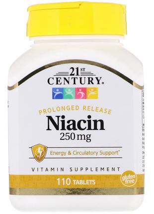Ниацин, 250 мг, 21st Century, 110 таблеток