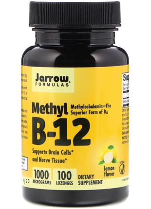 Метил B-12 со вкусом лимона, 1000 мкг, Methyl B-12, Jarrow For...