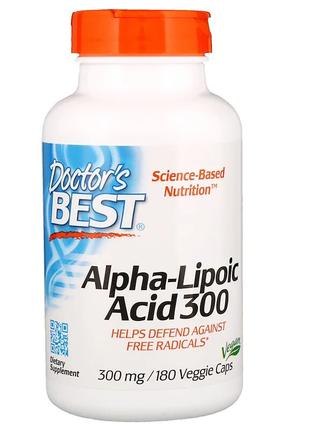 Альфа-Липоевая кислота, 300 мг, Doctor's Best,180 капсул