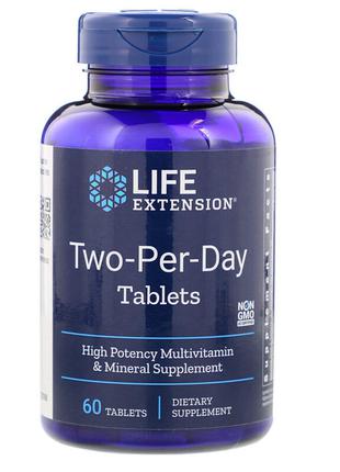 Мультивитамины Дважды в День, Two-Per-Day, Life Extension, 60 ...