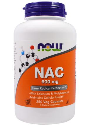 NAC (N-Ацетил-L-Цистеин) 600мг, Now Foods, 250 вегетарианских ...