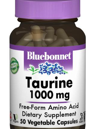 Таурин 1000мг, Bluebonnet Nutrition, 50 гелевых капсул
