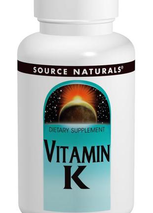 Витамин К 500мкг, Source Naturals, 200 таблеток