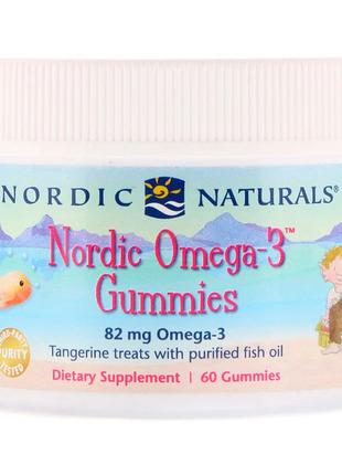 Омега-3, Вкус Мандарина, Nordic Naturals, Omega-3, 60 жеватель...