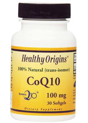 Коэнзим Q10, Kaneka (COQ10), Healthy Origins, 100 мг, 30 желат...
