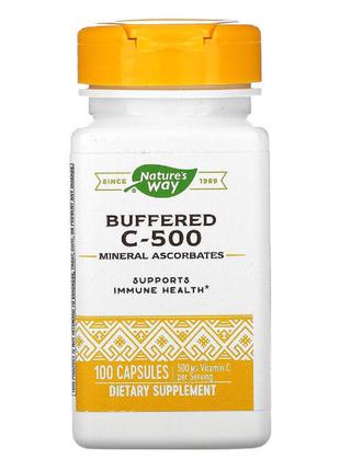 Вітамін C буферизований, 500 мг, Buffered C-500, Nature's Way,...