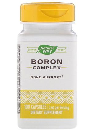 Бор, 3 мг, Boron Complex, Nature's Way, 100 капсул