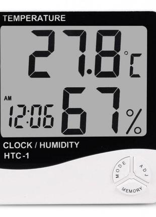 Метеостанция Часы Гигрометр Влагомер HTC-1 (44341-IM)