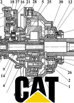 Бортовая передача для спецтехники CAT