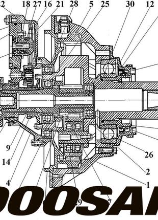 Бортовая передача для спецтехники Doosan