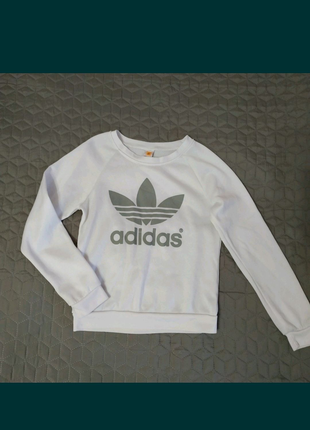 Свитшот,белый реглан, Адидас, Adidas