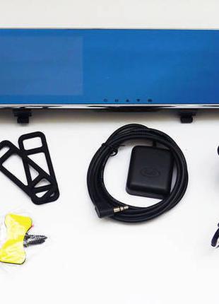 D22 Зеркало регистратор, 5" сенсор, 2 камеры, GPS навигатор, WiFI