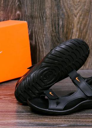 Чоловічі шкіряні сандалі Nike NS orange