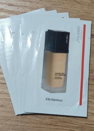Shaseido стойкий тональный крем 330 bamboo пробник