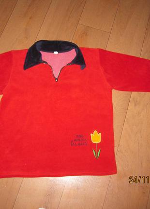 Красная баечка кофта для девочки 8-9 лет италия