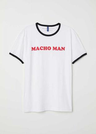 Мужская футболка h&m 100% хлопок