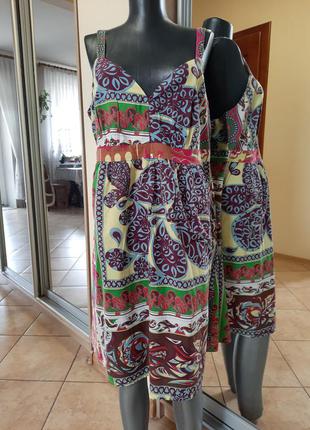 Легкое котоновое платье 👗большого размера
