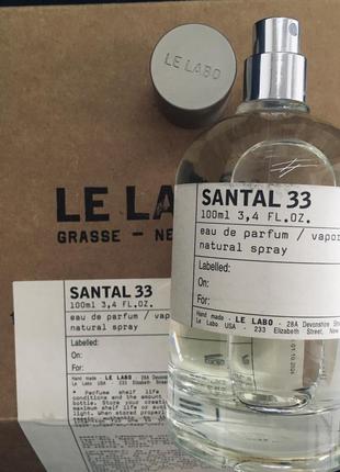 Парфюмированная вода le labo santal 33