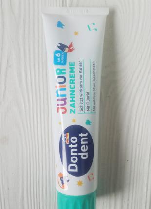 Дитяча зубна паста DontoDent Junior від 6 років 100 мл (Німечч...