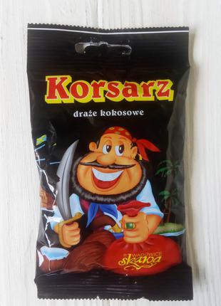 Драже кокосовое в шоколадной глазури Korsars 60 г Польша