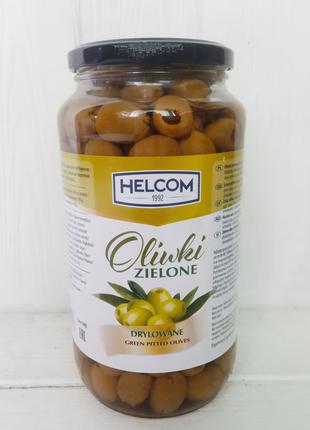Оливки зеленые без косточки Helcom, 900гр (Польша)