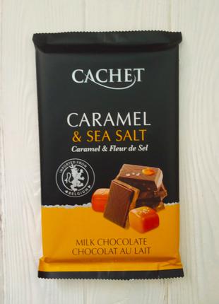 Шоколад молочный с карамелью и морской солью Cachet caramel s ...