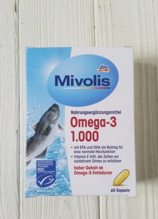 Витаминный комплекс рыбий жир Omega-3 1000 DM Mivolis 60 капсу...