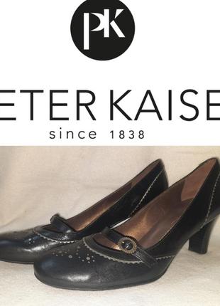 Кожанные туфли peter kaiser p.7 ( р.40.5)германия