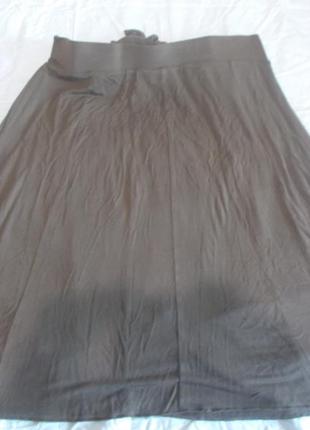 Летняя юбка цвета кофе с молоком canelle.