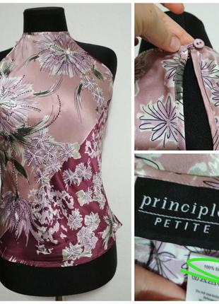 100% шелк фирменная роскошная шелковая блузка с вышивкой