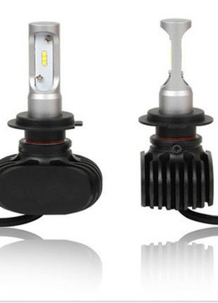 Комплект LED ламп H7 12/24V, 50W, 4000Lm Светодиодные лампы S1...