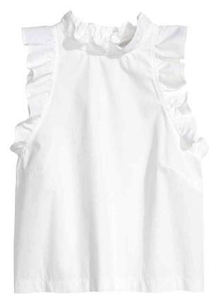Белая хлопковая блуза/топ н&м, 42 евро