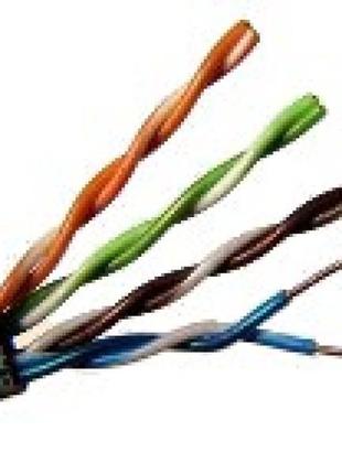 Кабель біметал UTP Cat5E 24AWG x 4P Solid 0.51