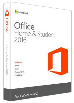 Microsoft Office 2016 Home and Student 32/64-bit Russian Media...