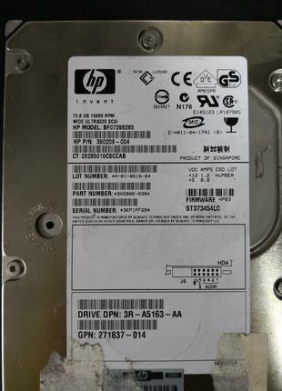 Жесткий диск HP BF07288285 72.8 Gb 15000 rpm SCSI 3.5" HDD бу