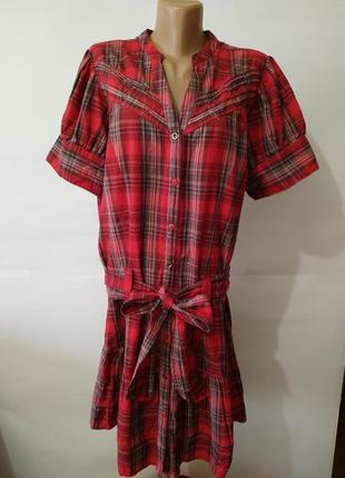 Платье рубашка новое хлопковое в клетку george uk 20/48/3xl бо...