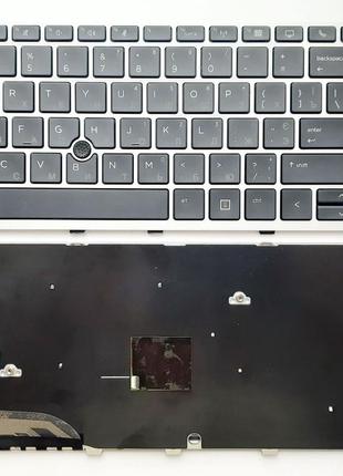 Клавиатура для ноутбуков HP EliteBook 840 G5 черная с серебр. ...