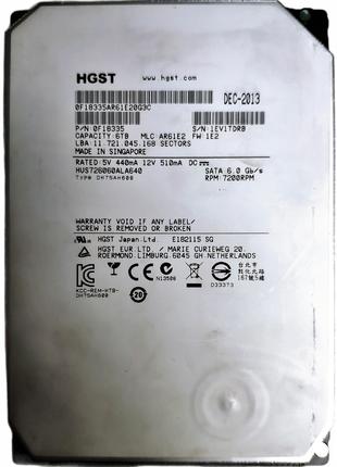 Жорсткий диск HDD 6TB 7200rpm 64MB 3.5 SATA III Hitachi Ultras...